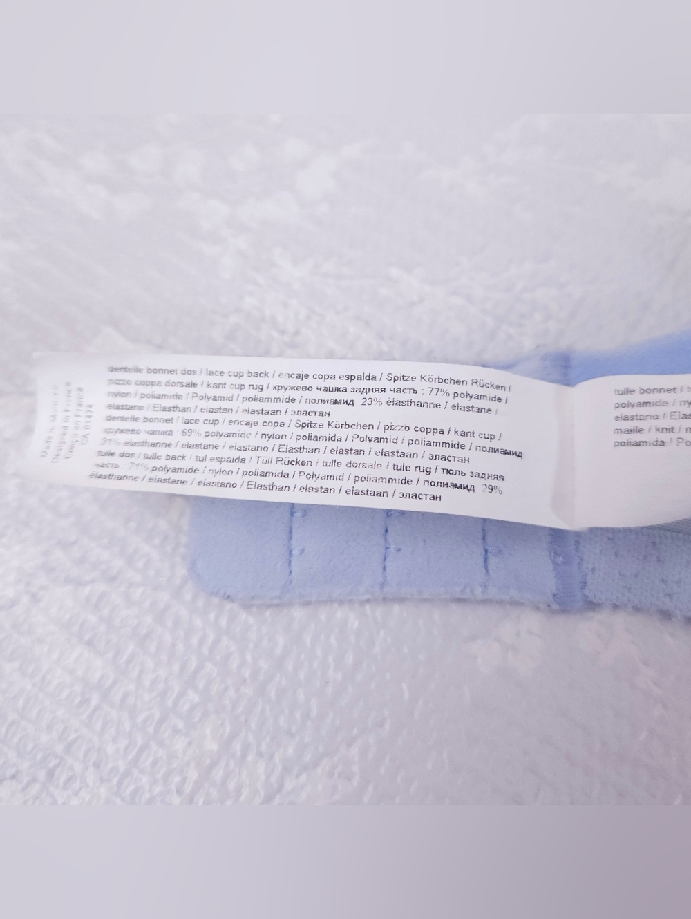 SOLD CHANTELLE Rive Gauche Full Coverage Bra 38DDD Baby Blue Underwire - Picture 7 of 7